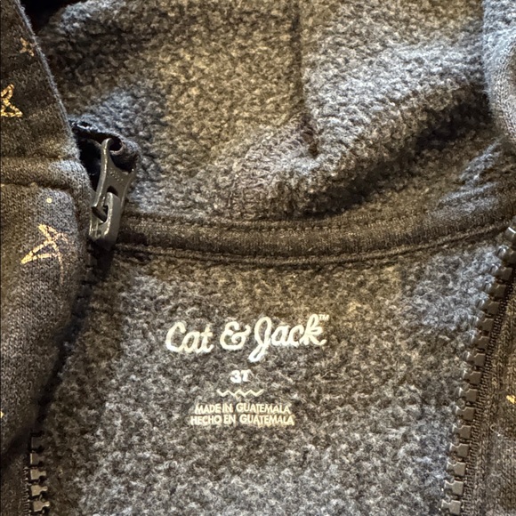Cat&Jack gold star hooded sweatshirt - Picture 3 of 3